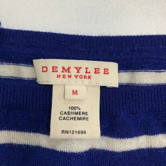 Demylee NY Cashmere Sweater Womens M Medium Anthropologie Striped Pullover *READ - Picture 12 of 15